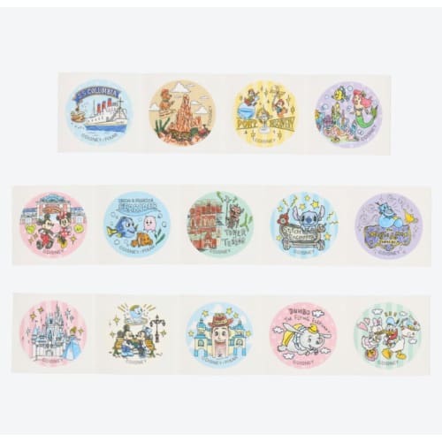 Pre-Order Tokyo Disney Resort Roll Sticker Seal Park Scenen Motif Mickey Minnie - k23japan -Tokyo Disney Shopper-