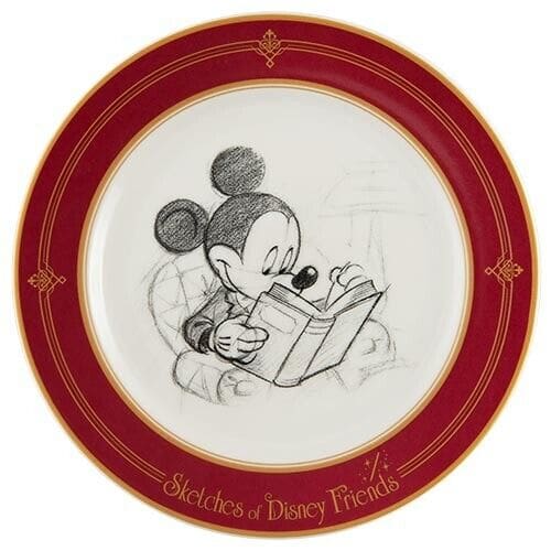 Pre-Order Tokyo Disney Resort Sketch Of Disney Friends Art Plate Mickey - k23japan -Tokyo Disney Shopper-
