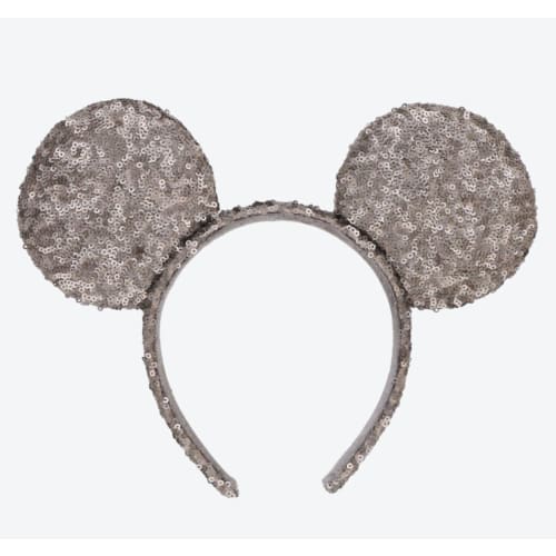 Pre-Order Tokyo Disney Resort Spangle Headband Ears Mickey Brown Gold - k23japan -Tokyo Disney Shopper-