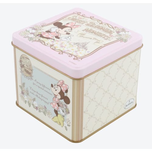 Pre Order Tokyo Disney Resort Square Cookie Empty Can Box Minnie Mouse - k23japan -Tokyo Disney Shopper-