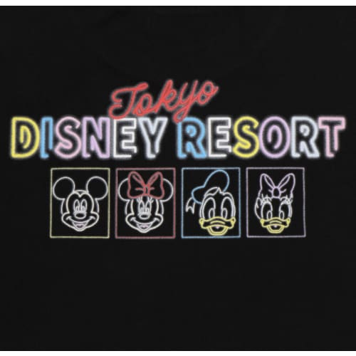 Pre-Order Tokyo Disney Resort T-Shirts Mickey Friedns UNISEX Big Silhouette - k23japan -Tokyo Disney Shopper-
