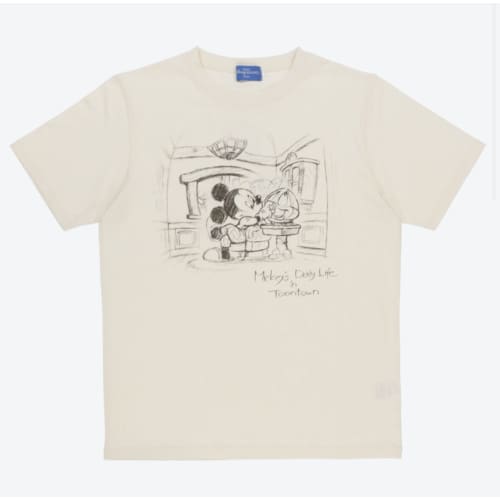 Pre-Order Tokyo Disney Resort T-Shirts Sketches Of Disney Mickey Daily Life #2 - k23japan -Tokyo Disney Shopper-