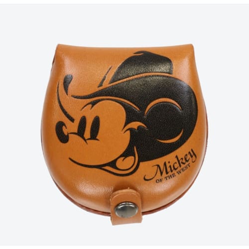 Pre-Order Tokyo Disney Resort TDL Westernland LE Leather Coin Case Mickey Cowboy - k23japan -Tokyo Disney Shopper-
