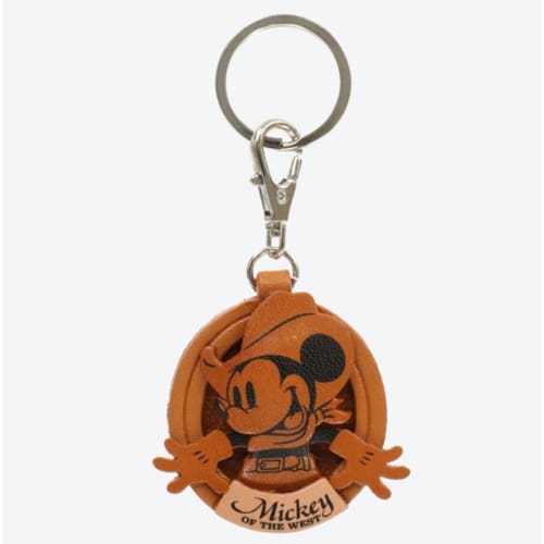 Pre-Order Tokyo Disney Resort TDL Westernland LE Leather Key Chain Mickey - k23japan -Tokyo Disney Shopper-