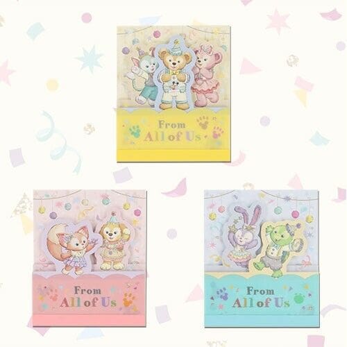 Pre-Order Tokyo Disney Resort TDR 40th Duffy From All Of Us Postcard Memo set 3 - k23japan -Tokyo Disney Shopper-