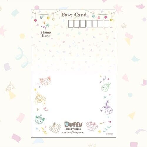 Pre-Order Tokyo Disney Resort TDR 40th Duffy From All Of Us Postcard Sticker set - k23japan -Tokyo Disney Shopper-