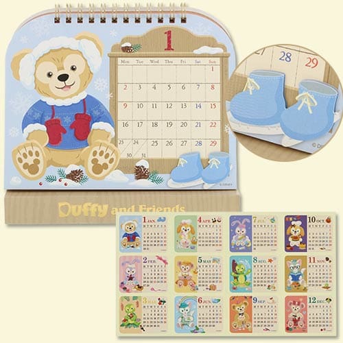 Pre-Order Tokyo Disney Resort TDS Duffy Friends Desktop Calendar 2023 - k23japan -Tokyo Disney Shopper-