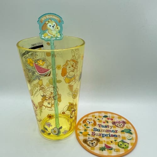Tokyo Disney Resort Duffy Tasty Summer Souvenir Cup Coaster Muddler Set - k23japan -Tokyo Disney Shopper-