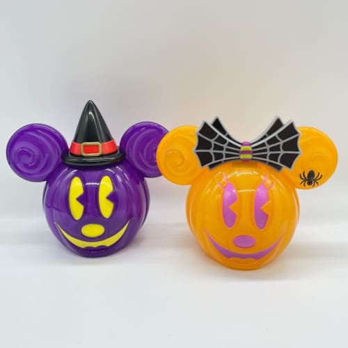 Tokyo Disney Resort Halloween Snack Case Magic Mickey & Ribbon Minnie Orange - k23japan -Tokyo Disney Shopper-