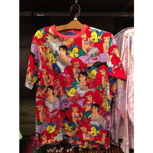 Tokyo Disney Resort T-Shirts Aladdin The Little Mermaid Ariel S-Ll Size - K23Japan -Tokyo Shopper-